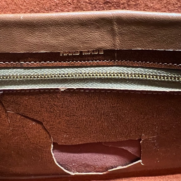 Vintage Leather and Wool Tweed Briefcase - Picture 8 of 9